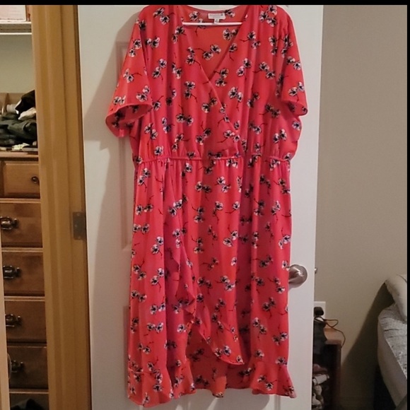 Hi-low Red Dress floral - Picture 11 of 11